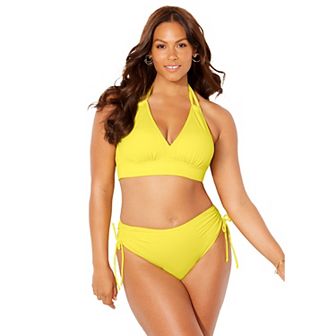 Swimsuits for All Women's Loop Strap Halter Bikini Top