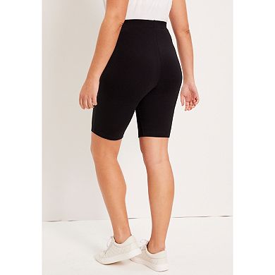 June & Vie Women's Plus Size Classic Bike Shorts