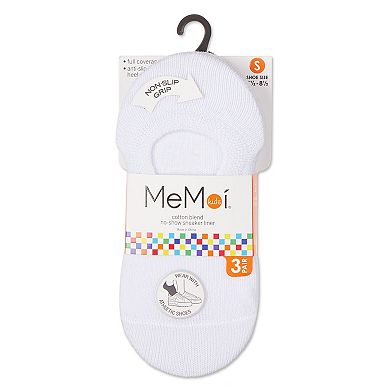 Girls' 3 Pair Pack No Show Sneaker Liner Socks