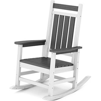 Modern High-back Patio Rocking Chair