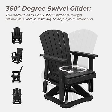 Set of 2 Velvet Swivel Club Chair Set, Soft & Comfotable