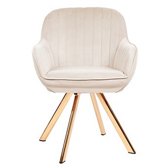 Set of 2 Velvet Swivel Club Chair Set, Soft & Comfotable