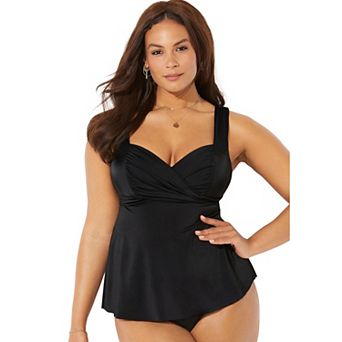Swimsuits for All Women's Sweetheart Wrap Tankini Top