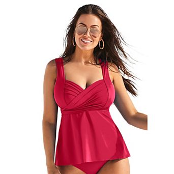 Swimsuits for All Women's Sweetheart Wrap Tankini Top