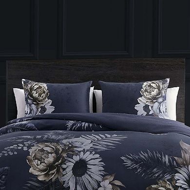 Bebejan Forget Me Not 100% Cotton Sateen 3 Piece Reversible Duvet Cover Set