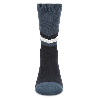 Boys' Geometric Diagonal Stripe Crew Socks