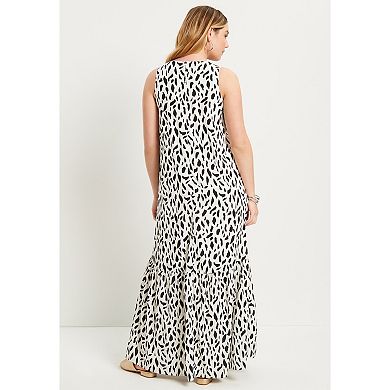 June & Vie Women's Plus Size Cutout Neckline Maxi Dress
