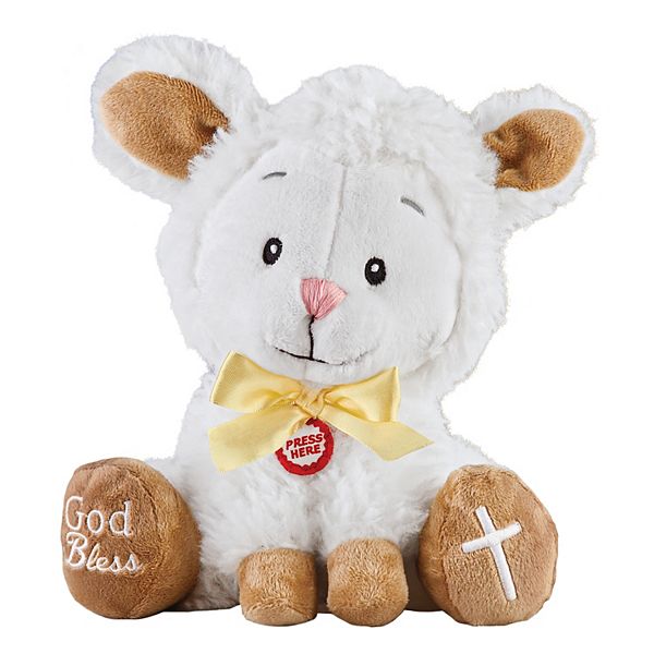 Collections Etc Musical Jesus Loves Me Plush White Lamb Stuffed Animal