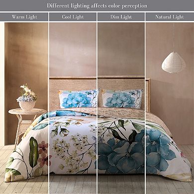 Bebejan Maia 200 Thread Count 100% Cotton Sateen 3 Piece Reversible Duvet Cover Set