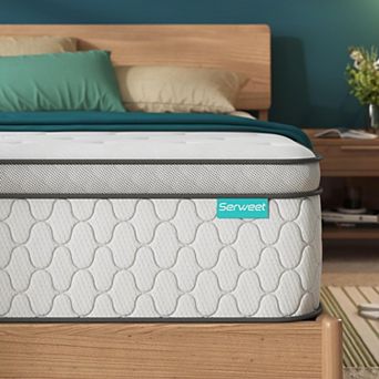 Serweet 8 Inch Gel Memory Foam Hybrid Mattress 5-zone Innerspring Mattress In A Box