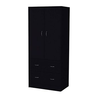Wenden Wardobre With 2 Drawers, 2 Doors, Ample Storage And Hanging Rod