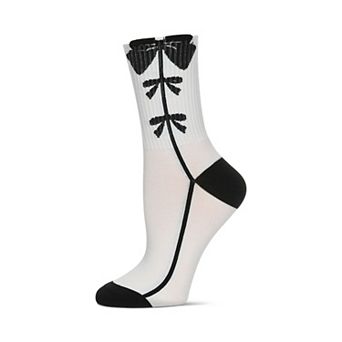 Women's Ribbed Bow Trio Crew Socks