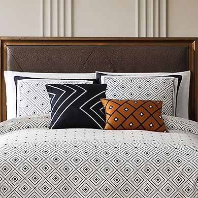 Bebejan Geometric Black & White 200 Thread Count 100% Cotton Sateen 5 Piece Comforter Set