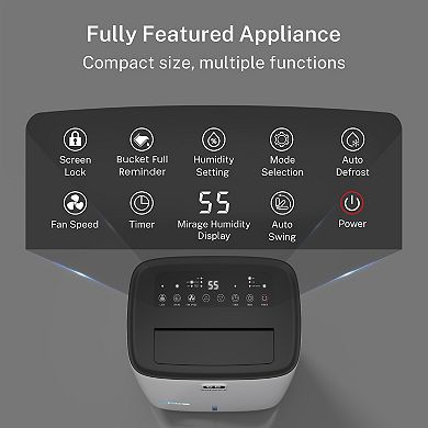 Yaufey 150 Pints Energy Star Dehumidifier For Space Up To 7,000 Sq. Ft