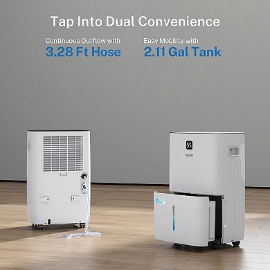 Yaufey 150 Pints Energy Star Dehumidifier For Space Up To 7,000 Sq. Ft