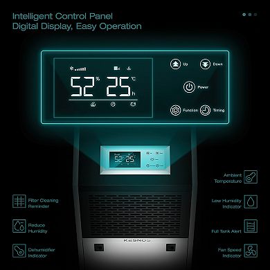 Kesnos 155 Pints Large Dehumidifier For Space Up To 8,000 Sq. Ft