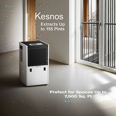 Kesnos 155 Pints Large Dehumidifier For Space Up To 8,000 Sq. Ft