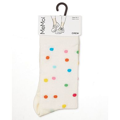 Women's Openwork Dotted Crew Socks