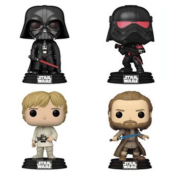 4 Pack Star Wars Bobble-heads Darth Vader, Purge Trooper, Luke Skywalker, Obi-wan 597, 632, 594, 629