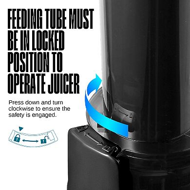 Ventray Essential Ginnie Juicer Compact Small Cold Press Juicer, Masticating Slow Juicer