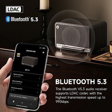 Edifier D32 Tabletop Speakers, Wi-fi And Bluetooth Sound System Compatible With Airplay2