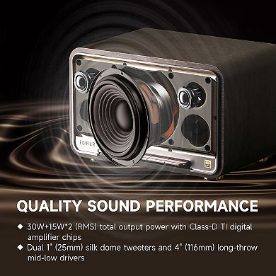 Edifier D32 Tabletop Speakers, Wi-fi And Bluetooth Sound System Compatible With Airplay2