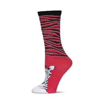 Women's Foot Pet Zebra Crew Socks