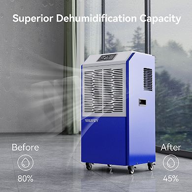 Yaufey Large Commercial Grade 216 Pint Dehumidifier For Space Up To 8,500 Sq. Ft