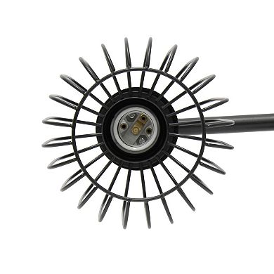 Lalia Home Ironhouse Three Light Industrial Decorative Cage Vanity Uplight Downlight Wall Mounted Fixture