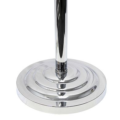 Lalia Home Glamorous Chrome Cascading Crystal Floor Lamp