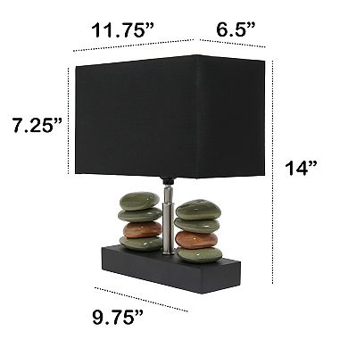 Lalia Home Contemporary Tranquil Stone Table Lamp