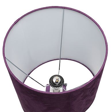 Lalia Home Modern Stacked Circle Table Lamp with Angled Drum Shade