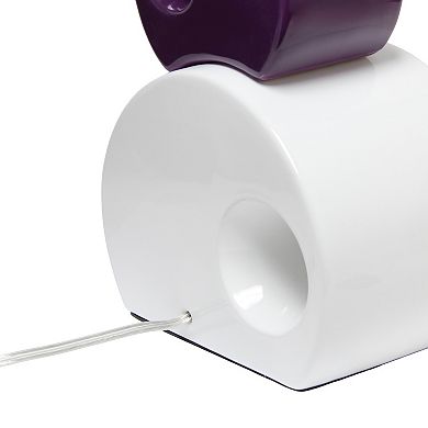 Lalia Home Modern Stacked Circle Table Lamp with Angled Drum Shade