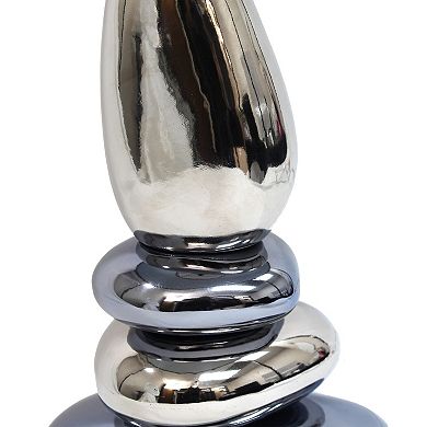 Lalia Home Contemporary Ebb and Flow Stacked Stone Table Lamp