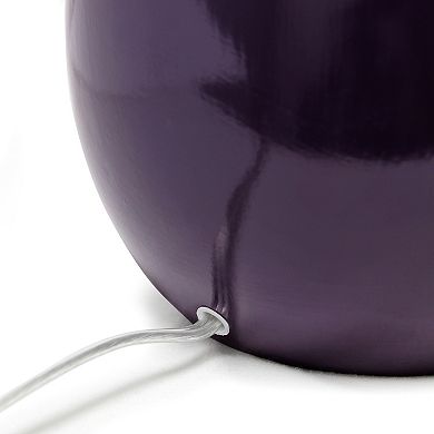 Lalia Home Contemporary Table Lamp with Slanted White Shade for Living Room