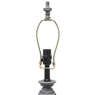 Lalia Home Elegant Embellished Table Lamp with Flower Adornment Linen Shade