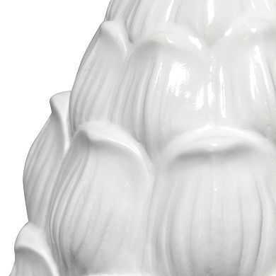 Lalia Home Coastal Seashell Traditional Table Lamp with White Shade