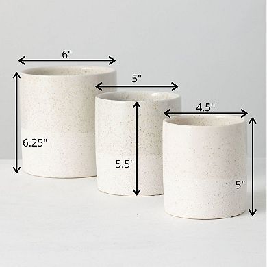 Sullivan's Speckled Planters Table Decor 3 pc Set