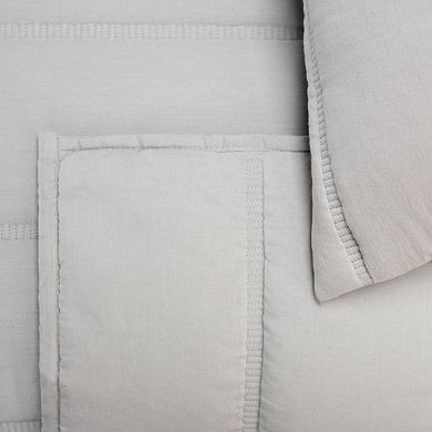 Rizzy Home Channel Stitch Quilt Set with Shams