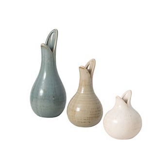 Tri-tone Tulip Bulb Vases Table Decor 3 pc Set