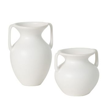 Sullivan's 2 pk Bisque Ceramic Handled Urn Set