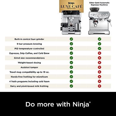 Ninja Luxe Café Premier Series 3-in-1 Espresso, Coffee and Cold Brew Machine
