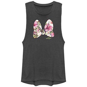 Disney's Minnie Mouse Flower Print Juniors' Graphic Tank Top