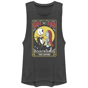 Disney's The Nightmare Before Christmas Jack And Sally The Lovers Juniors' Graphic Tank Top