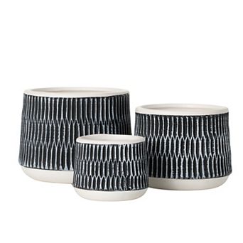 Sullivan's 3 pc Patterned Pot Table Decor Set