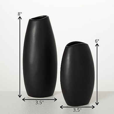 Sullivan's 2-pc. Modern Matte Black Vase Table Decor Set