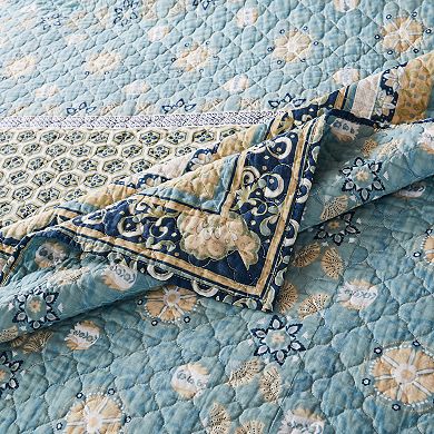 Greenland Home Fashions Thalia Blue Bedspread Set