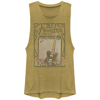 Juniors' Fender Since 1946 Floral Poster Graphic Tank Top