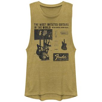 Juniors' Fender The Most Imitated Guitars In The World Graphic Tank Top