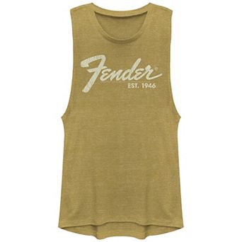 Juniors' Fender Classic Logo Graphic Tank Top